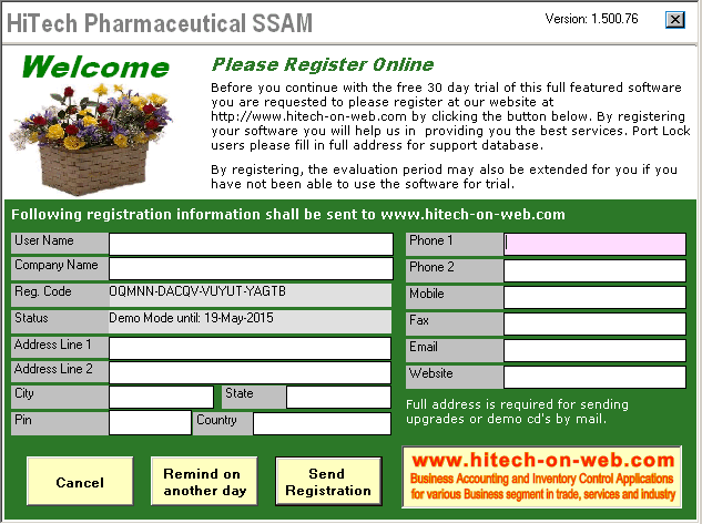 Medical Software For, HiTech Pharmaceutical SSAM (Accounting Software for Medical Billing), Medical Store Software, Business Management and Accounting Software for pharmaceutical Dealers, Medical Stores. Modules :Customers, Suppliers, Products, Sales, Purchase, Accounts & Utilities. Free Trial Download